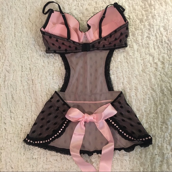 VS Sexy Little Things Pink & Black Babydoll - Picture 4 of 9
